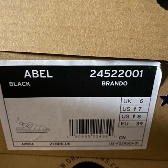 AUTH NIB DR. MARTENS ABEL BLACK PLATFORM SANDAL - Picture 12 of 14